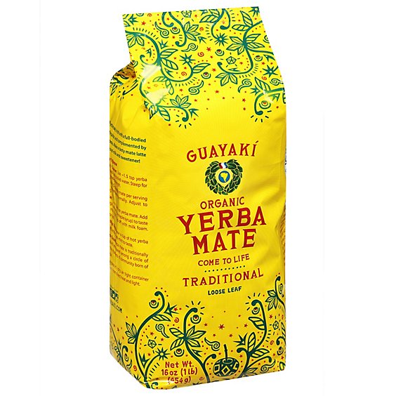 Guayaki Yerba Mate Tea Organic Loose Traditional - 16 Oz