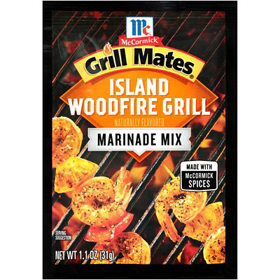 McCormick Grill Mates Island Woodfire Marinade - 1.1 Oz - ACME Markets