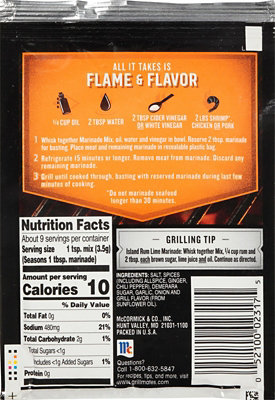 McCormick Grill Mates Island Woodfire Marinade - 1.1 Oz - Image 5