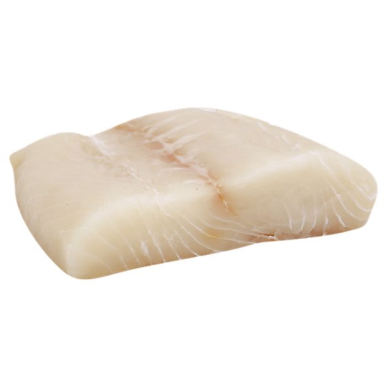 Seafood Service Counter Fish Halibut Central Pacifc Fillet Skin On Fresh - 1.00 LB