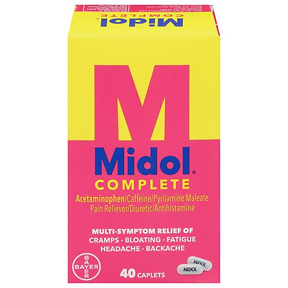 Midol Complete Pain Reliever Maximum Strength Caplets - 40 Count
