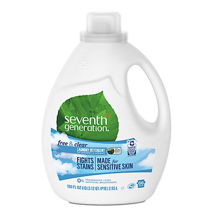 Seventh Generation Laundry Detergent Liquid Free & Clear - 100 Fl. Oz. - Image 2