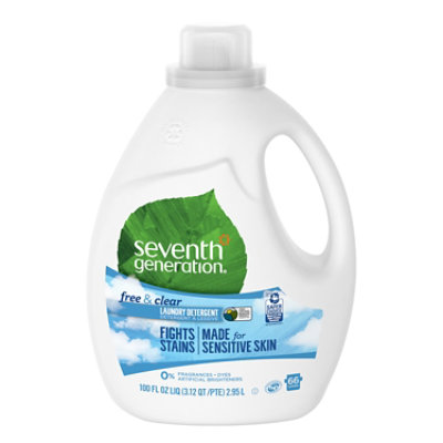 Seventh Generation Laundry Detergent Liquid Free & Clear - 100 Fl. Oz.