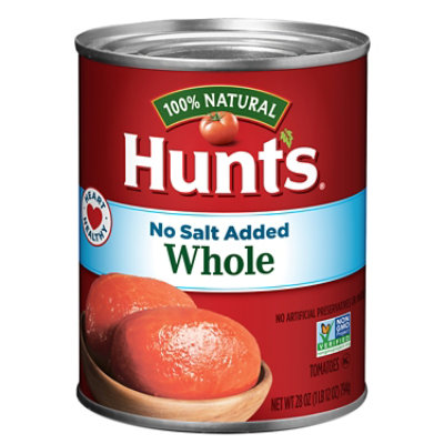 Hunt's No Salt Added Whole Peeled Plum Tomatoes - 28 Oz - Image 1