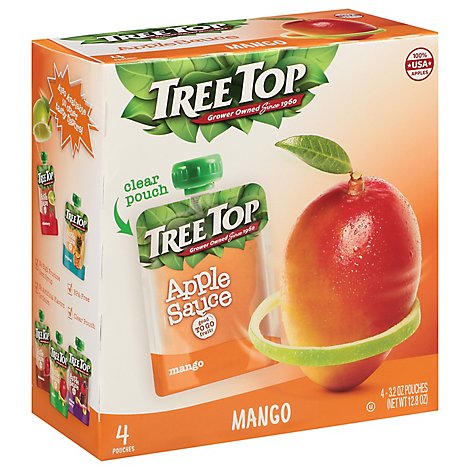 Tree Top Apple Sauce Mango Pouches - 4-3.2 Oz