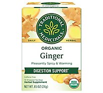 Traditional Medicinals Organic Ginger Herbal Tea Bags - 16 Count