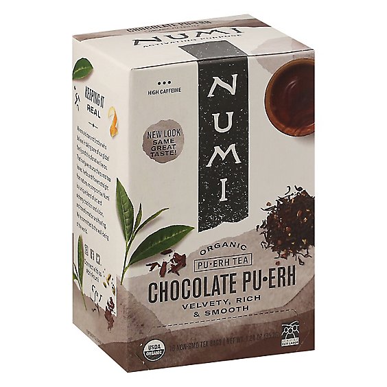 Numi Organic Pu Erh Tea Chocolate 16 Count - 1.24 Oz