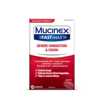 Mucinex Fast-Max Severe Congestion and Cold Medicine Maximum Strength Caplets - 20 Count - Image 3