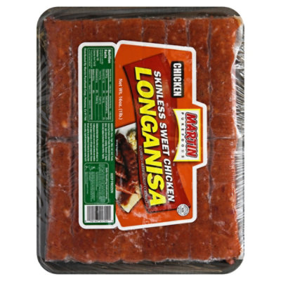 Martin Chicken Longanisa Skinless - 16 Oz