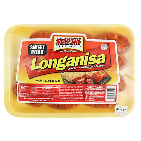 Martin Pork Longanisa - 16 Oz