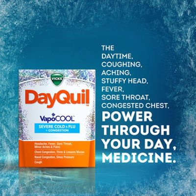 Vicks DayQuil Severe Plus VapoCool Caplets Cold & Flu Relief Non Drowsy - 24 Count - Image 3