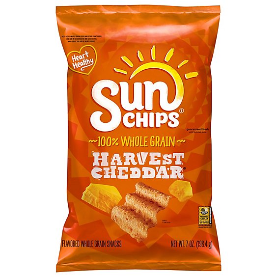 SunChips Snacks Whole Grain Harvest Cheddar - 7 Oz