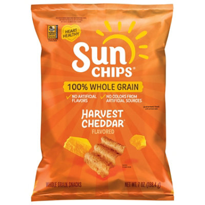 SunChips Snacks Whole Grain Harvest Cheddar - 7 Oz