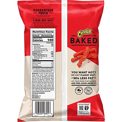 CHEETOS Snacks Cheese Flavored Baked Flamin Hot - 7.625 Oz - Image 4