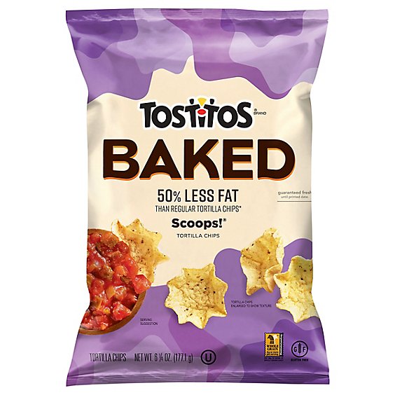 TOSTITOS Tortilla Chips Scoops Oven Baked - 6.25 Oz