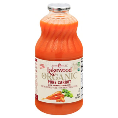 Lakewood Organic Fresh Pressed Juice Pure Carrot with Organic Lemon Juice - 32 Fl. Oz. - Image 3