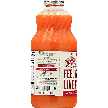 Lakewood Organic Fresh Pressed Juice Pure Carrot with Organic Lemon Juice - 32 Fl. Oz. - Image 6