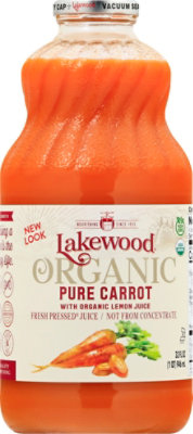 Lakewood Organic Fresh Pressed Juice Pure Carrot with Organic Lemon Juice - 32 Fl. Oz. - Image 2