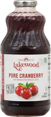 Lakewood Juice Pressed GMO Free Pure Cranberry - 32 Fl. Oz. - Image 2