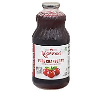 Lakewood Juice Pressed GMO Free Pure Cranberry - 32 Fl. Oz.