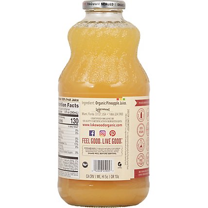 Lakewood Organic Fresh Pressed Juice Pure Pineapple - 32 Fl. Oz. - Image 6