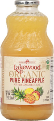 Lakewood Organic Fresh Pressed Juice Pure Pineapple - 32 Fl. Oz. - Image 1