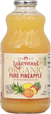 Lakewood Organic Fresh Pressed Juice Pure Pineapple - 32 Fl. Oz. - Image 2