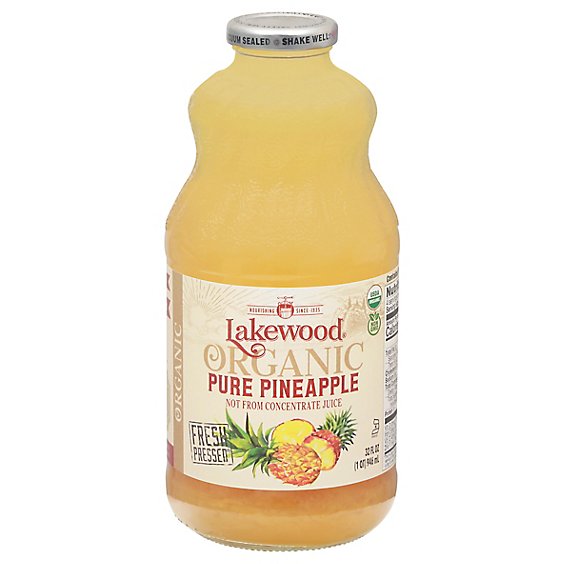 Lakewood Organic Fresh Pressed Juice Pure Pineapple - 32 Fl. Oz.
