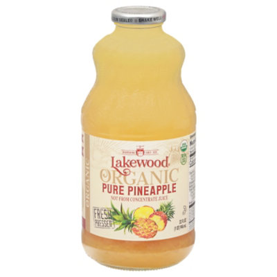 Lakewood Organic Fresh Pressed Juice Pure Pineapple - 32 Fl. Oz.
