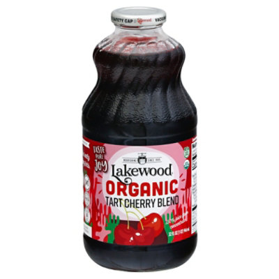 Lakewood Organic Juice Pure Fruit GMO Free No Sugar Tart Cherry - 32 Fl. Oz.