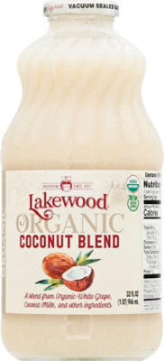 Lakewood Organic Juice Fresh Pressed GMO Free Good Source Of Fiber Coconut - 32 Fl. Oz. - Image 2