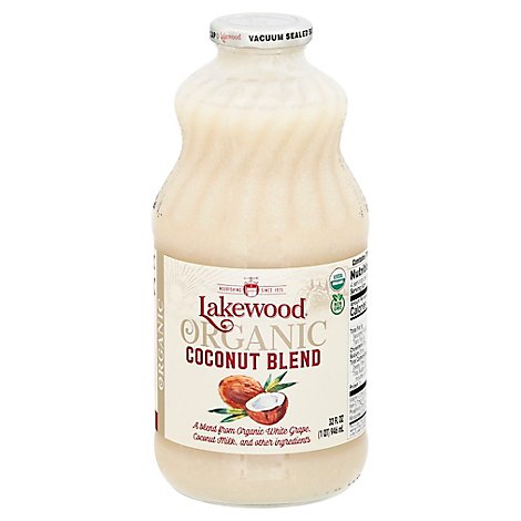 Lakewood Organic Juice Fresh Pressed GMO Free Good Source Of Fiber Coconut - 32 Fl. Oz.