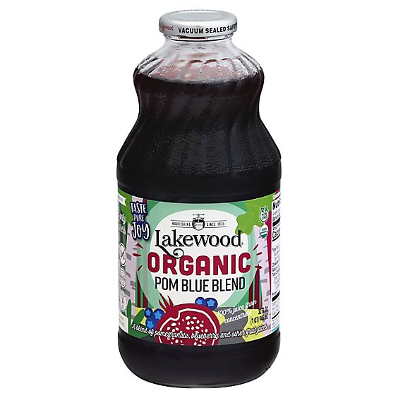 Lakewood Organic 100% Juice Blend Pomegranate With Blueberry - 32 Fl. Oz.