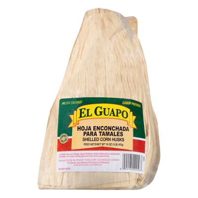 El Guapo Whole Corn Husks (Hoja Enconchada Para Tamales) - 16 Oz