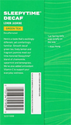 Celestial Seasonings Sleepytime Green Tea Bags Decaf Lemon Jasmine 20 Count - 1.1 Oz - Image 6