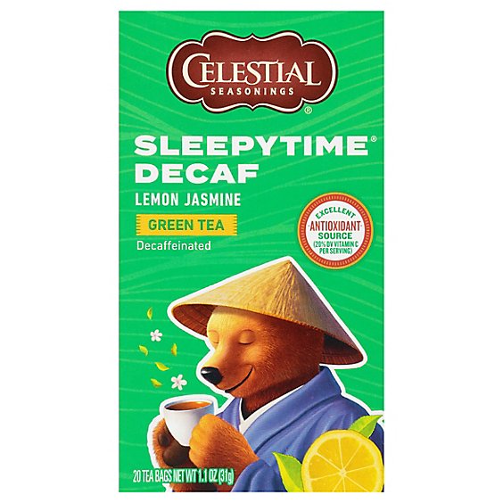 Celestial Seasonings Sleepytime Green Tea Bags Decaf Lemon Jasmine 