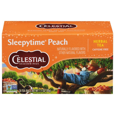 Celestial Seasonings Sleepytime Herbal Tea Bags Caffeine Free Peach 20 Count - 1 Oz - Image 1