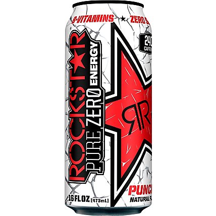 Rockstar Pure Zero Energy Drink Punched Zero Calorie - 16 Fl. Oz. - Image 2