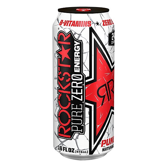 Rockstar Pure Zero Energy Drink Punched Zero Calorie - 16 Fl. Oz.