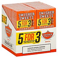 Swisher Sweets Cigarillos Peach 5for3 - Case - Image 1