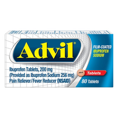 Advil Pain Reliever Fever Reducer Film Coated Tablet Ibuprofen Rapid Release Formula - 80 Count - Image 3