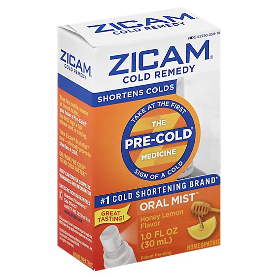 Zicam Cold Remedy Plus Oral Mist Honey-Lemon - 1 Fl. Oz.