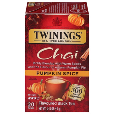 Twinings of London Black Tea Chai Pumpkin Spice - 20 Count