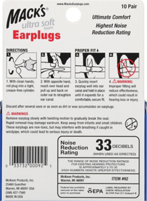 Macks Ultra Ear Plugs - 10 Pair - Image 4