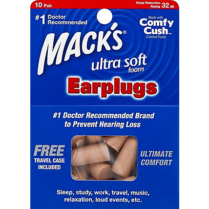 Macks Ultra Ear Plugs - 10 Pair - Image 2