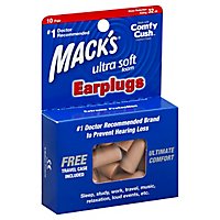 Macks Ultra Ear Plugs - 10 Pair - Image 1