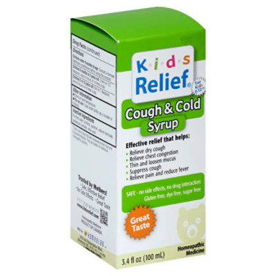 Homeolab Kids Relief Cough And Cold Fruit Syrup - 3.4 Fl. Oz. - Image 1