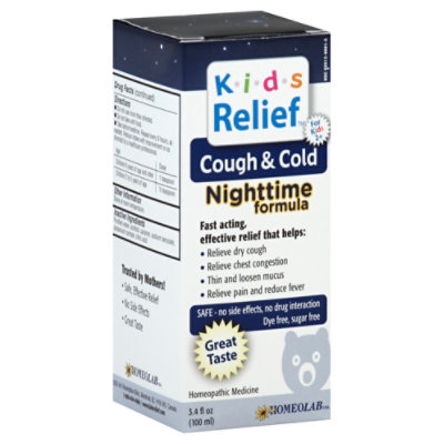 Homeolab Kids Relief Nighttime Formula Cough & Cold - 3.4 Fl. Oz.