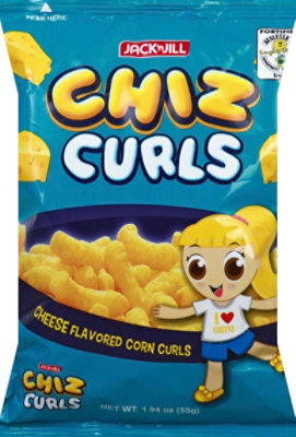 Jack N Jill Chiz Curls Cheese Flavored Corn Snacks - 2.12 Oz