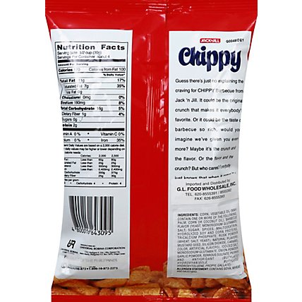 Jack N Jill Chippy BBQ Flavored Corn Snacks - 4.06 Oz - Image 3